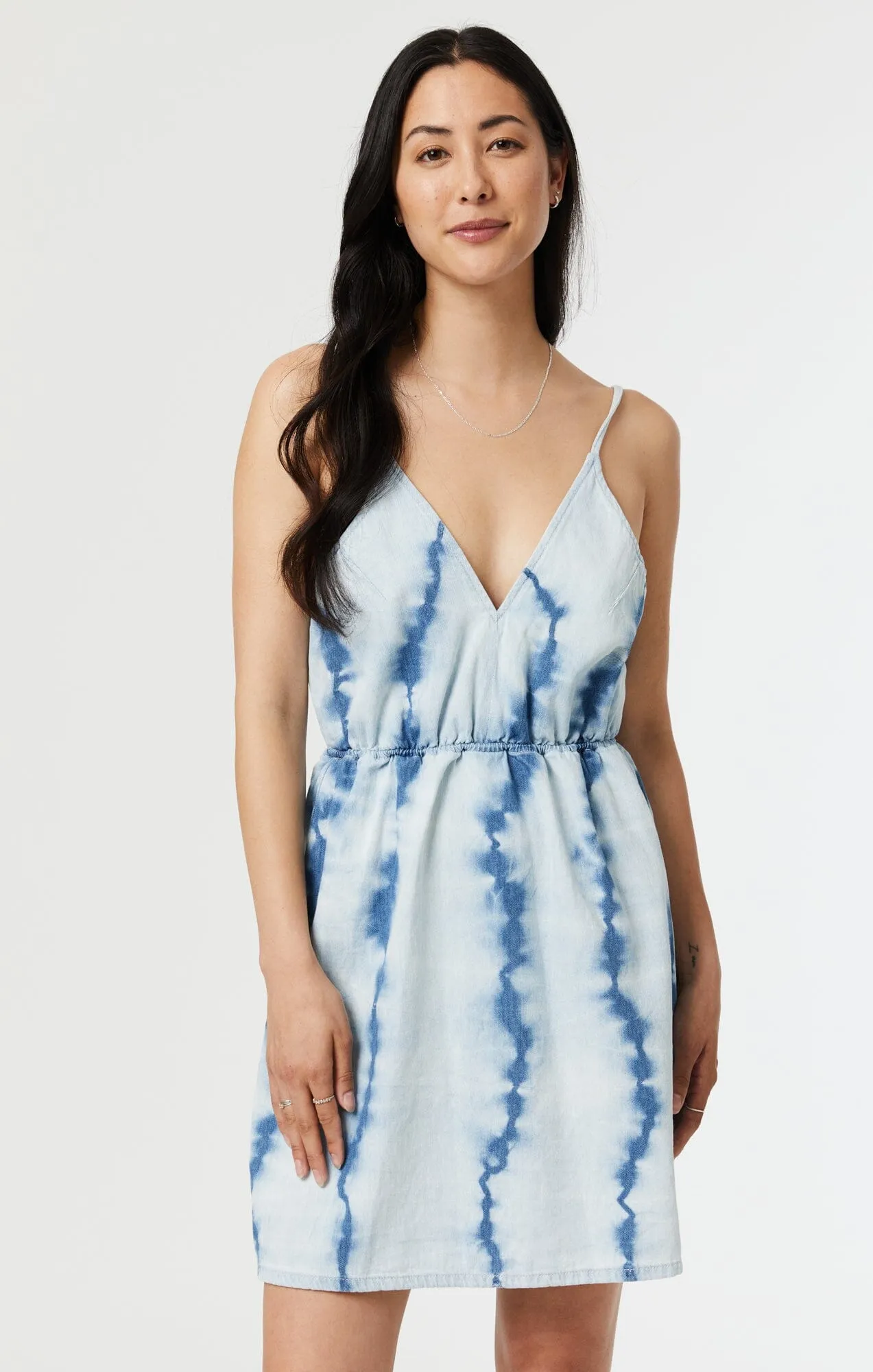 TIE DYE DRESS IN INDIGO