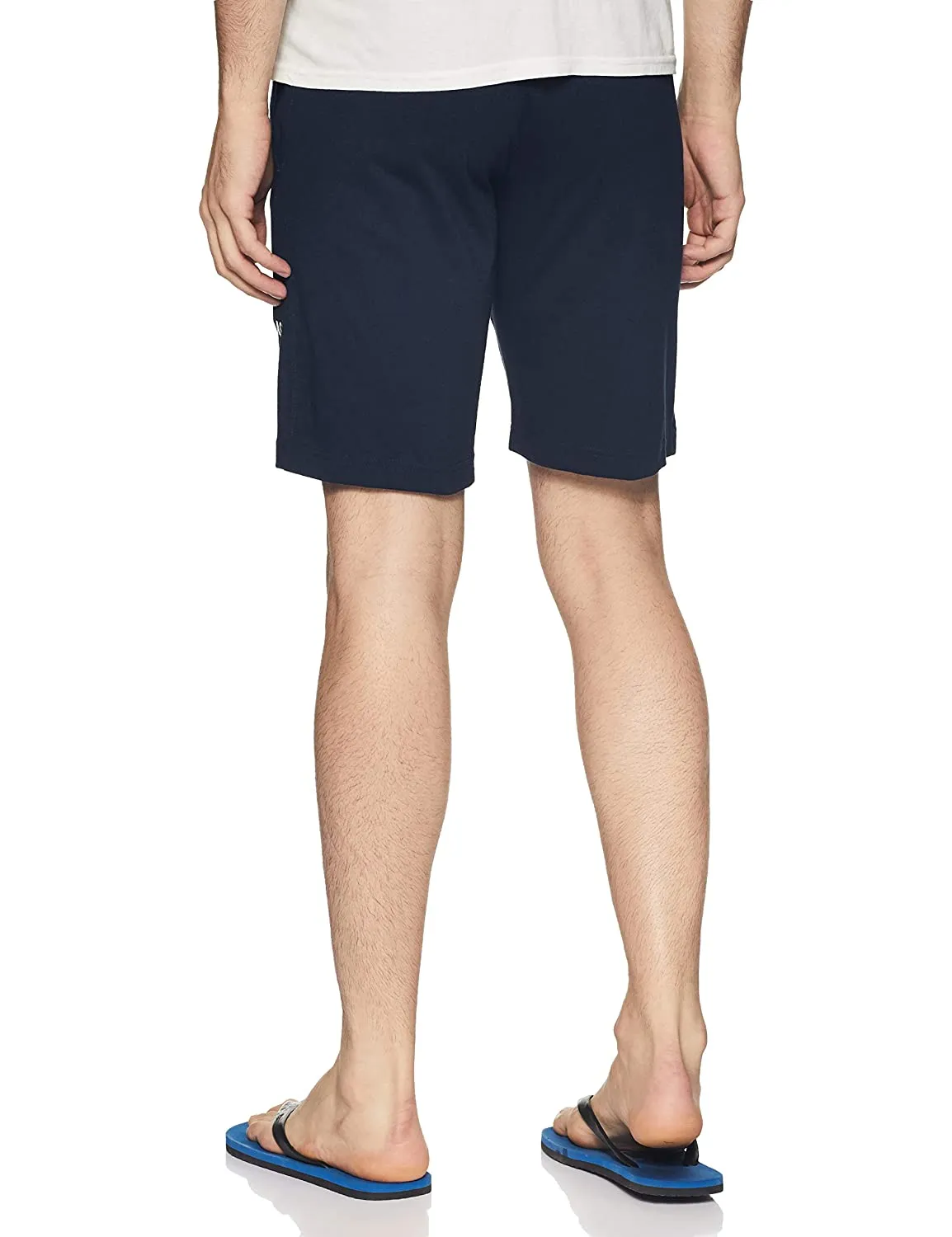 U.S. Polo Cotton Dark Blue Casual Wear Bermuda Shorts For Men